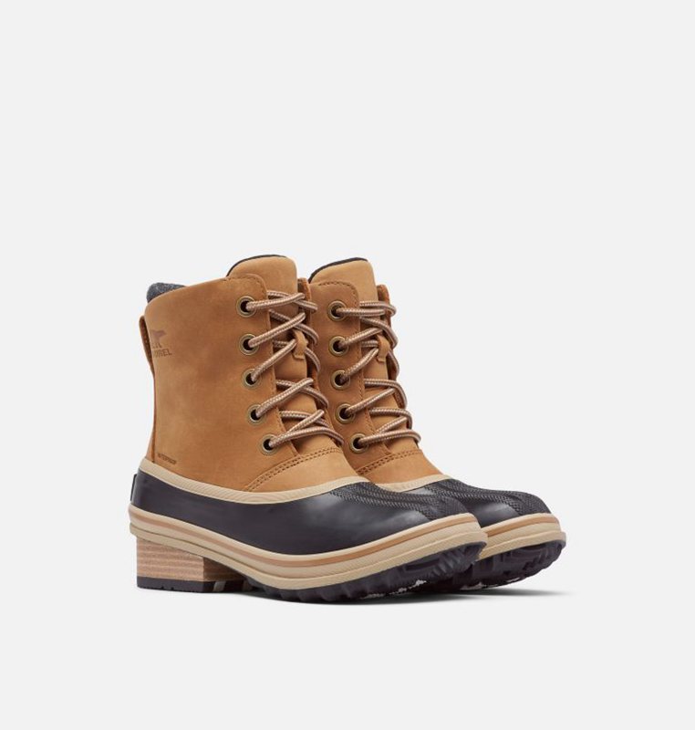 Sorel Dam Gummistövlar Brun/Svarta - Slimpack™ Iii Lace Duck Mid - ZCA-862501
